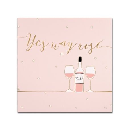 Veronique Charron 'Underlined Bubbly VI Pink' Canvas Art,35x35